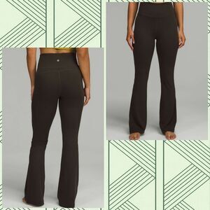 Lululemon Groove Super High Rise Flared Pant Nulu Dark Olive 🫒 size 12 NWT